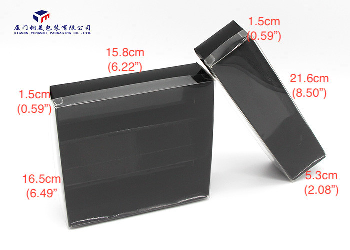 Custom Plastic Box Packaging Transparent Clear Plastic Cover For Hard Paper Box