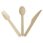Biodegradable Bamboo Utensil Disposable Bamboo Cutlery Set for Party Camping