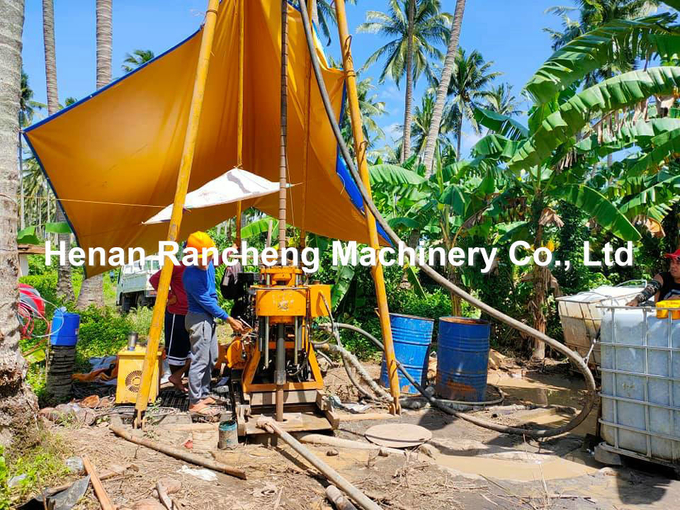130m / 150m / 200m Depth Small Borehole Drilling Rig With Hydraulic Control System