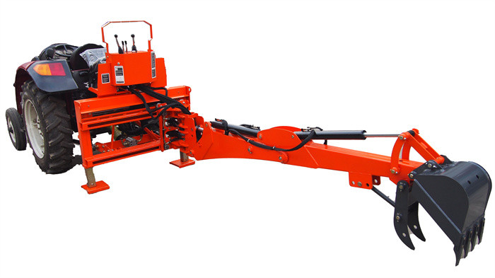 520kg 3 Point Tractor Pull Behind Backhoe 80hp With Hydraulic Pump
