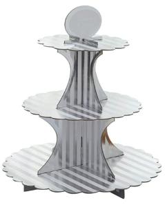Quality Fruit Pastry Plate Birthday Party 2 Tiers Disposable Cake Stand wholesale