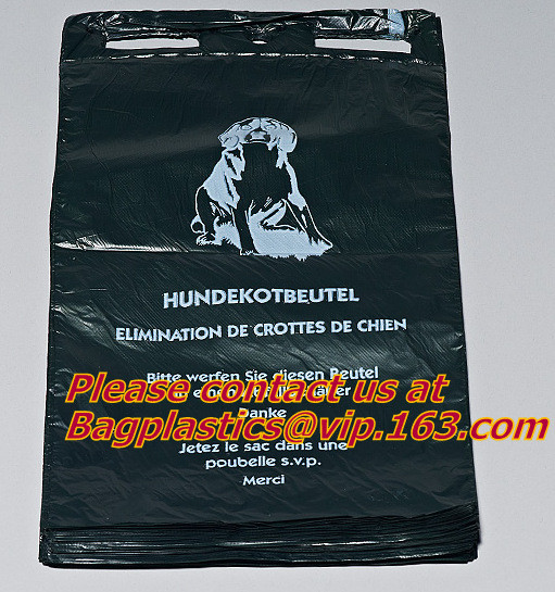 Thick Doggy Poo Dog Pet Waste Bags roll, Bone shape pet waste bag biodegradable rubbish polybag pet poop bags, BAGEASE,