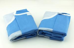 Quality Non Woven Disposable Medical Gowns Long Sleeve Dustproof Water Resistant wholesale