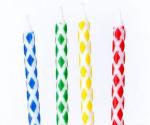 Paraffin Material Diamond Birthday Candles / Party Cake Decorative Candles