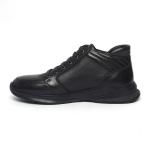 Black Lace Up Anti Slippery Mens Leather Casual Boots