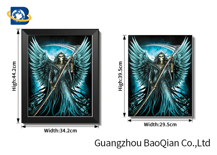 Creative Designer Skull 3D Picture For Wall Decor , Flipped Changing Lenticular Poster
