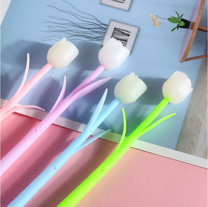 Color Changing Flower Pens - Pack Of 30 Ballpoint Pens Creative Gel Ink Rollerball Pen For School Home Office Stationery Store Kids Girls Gift, Black