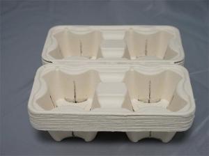 Quality 4 Cell Cup Biodegradable Sugarcane Plates Bagasse Pulp 220x218x46.6mm wholesale