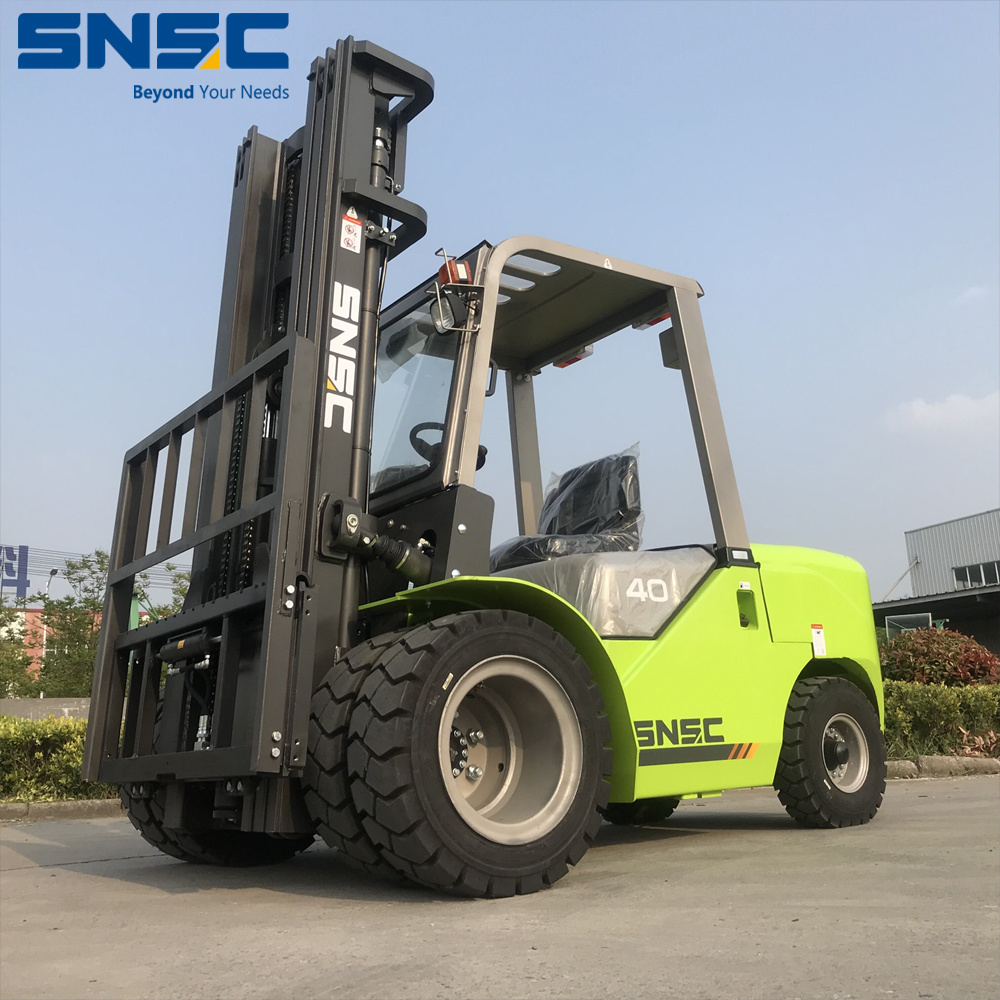 4 Ton Diesel Forklift Hand Operated Forklifts 3m Height, Isuzu Engine