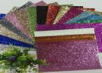 Eco Friendly Craft A4 Size Pu Glitter Fabric Sheet Metallic Glitter Fabric