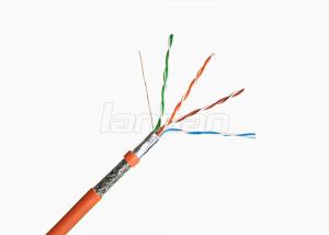 Quality Twisted 350MHz 24AWG SFTP Cat5E Lan Cable Bare Copper HDPE wholesale