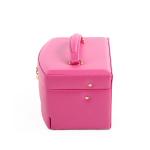 Free sample Lockable Leather Jewelry Case Organizer Box PU leather jewelry
