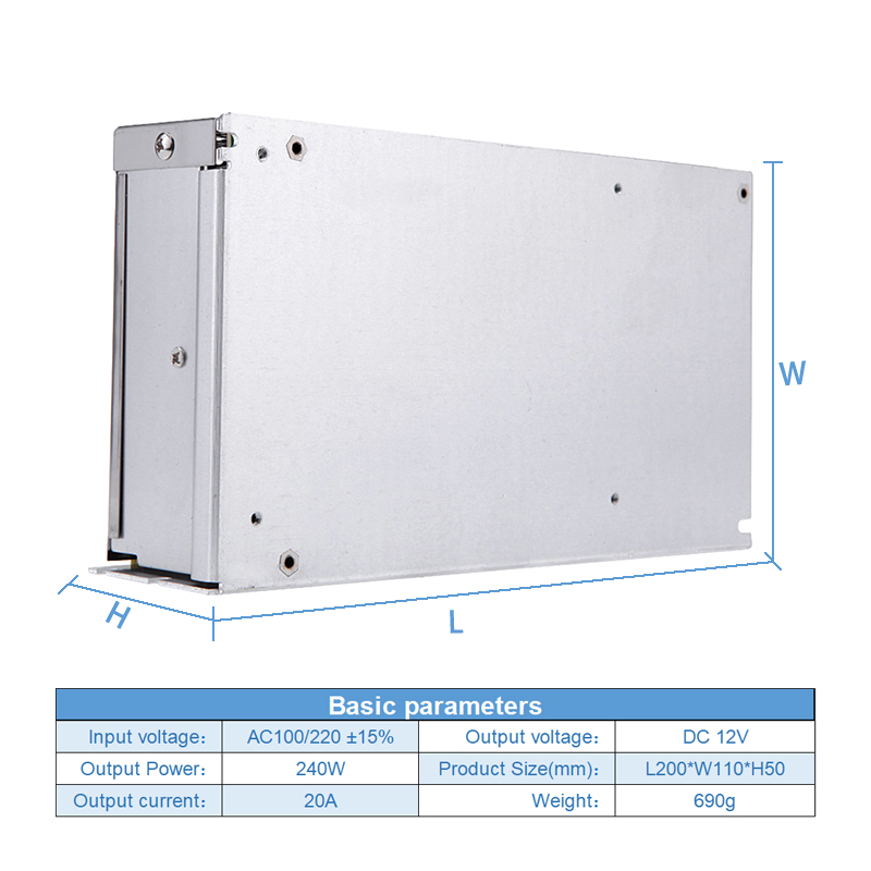 240W 20A 12V DC Switching Power Supply For LED Lighting Voltage Regulator Drive