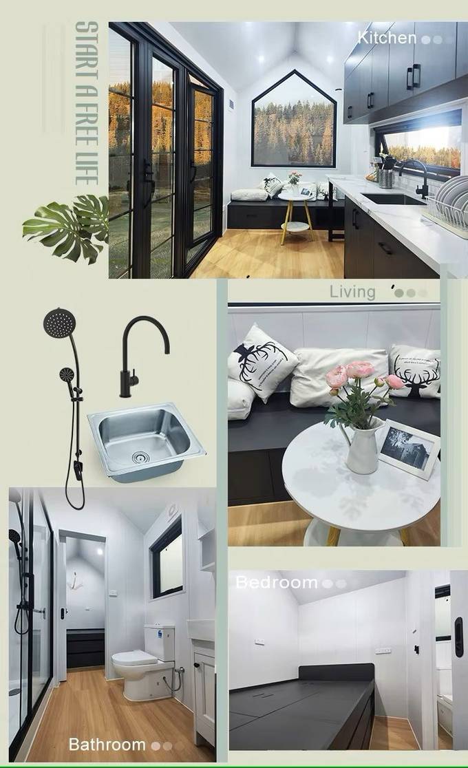 US / AS Modular Prefabricated House On Wheels In Zhejiang Merchants 2.35*8m