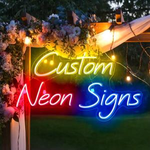 Quality Yellow Orange Green Strip Light Source Acrylic Party Room Wedding Light Led Neon Sign wholesale
