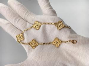 Quality Women'S Yellow 5 Motifs 18K Gold Bracelet Vintage Alhambra No Gemstone wholesale