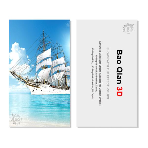 Eco-Friendly 3d Lenticular Image Cards 0.6mm PET Pantone Color UV Offset
