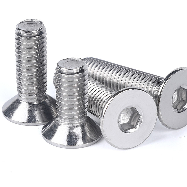 Stainless Steel SS304 SS316 Bright M10 M12 Countersunk Socket Head Screw