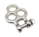 Stainless Steel 304 Triple Eye Shackle for combination rope
