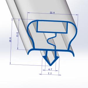 Extrusion Processing Service Custom Refrigerator Gasket with Magnet Strip