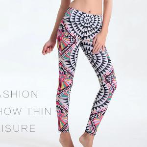 Quality OEM women yoga pants polyester spandex fabric bodybuilding gymwear wholesale