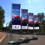 Fiber Pole 4.5m Outdoor Banner Flags Double Sided Feather Flags