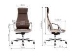 Office Building Chair with Ergonomic Design and Synthetic Leather Material