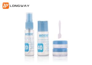 Quality Four Piece Spray Disc Cap Travel Size Refillable Bottles With Cream Jar / Spoon wholesale