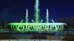 Multimedia floating shooting fountain