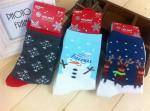 Lovely cute cartoon christmas snowman design supersoft cotton dress socks in