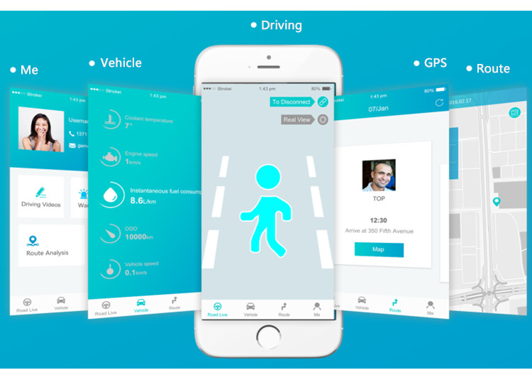 GPS Adas Car System Forward Collision Alert And Lane Departure Warning