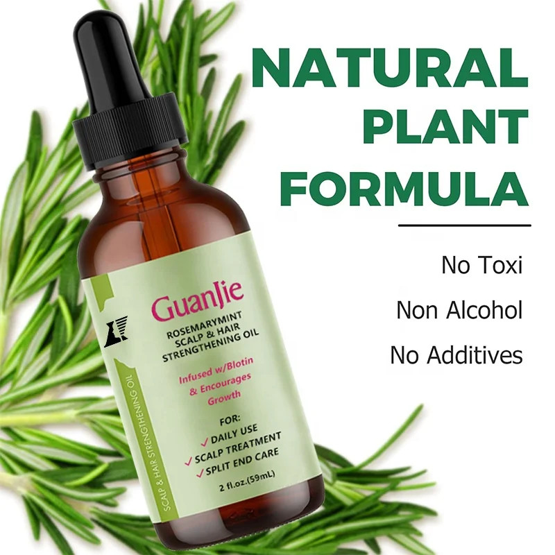 Organics Rosemary Mint Scalp & Hair Strengthening Oil With Biotin & Essential Oils Nourishing Treatment