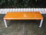 Commercial Backless Outdoor Wooden Bench For Urban Park School