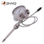Flexible Stem Melt Pressure Gauge , Steam High Temp Pressure Gauge