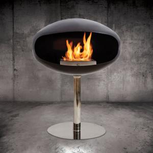 Quality 60cm Black Indoor Heater Carbon Steel Smoke Free Bioethanol Fireplace wholesale