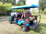 Blue Six-Seater Electric Off-Road Luxury Golf Cart Lithium Battery Equipped With