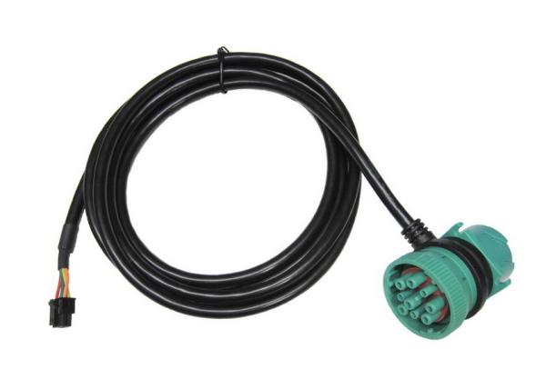 Green Deutsch 9-Pin J1939 Female and Male Pass-through to Molex 6 Pin Female