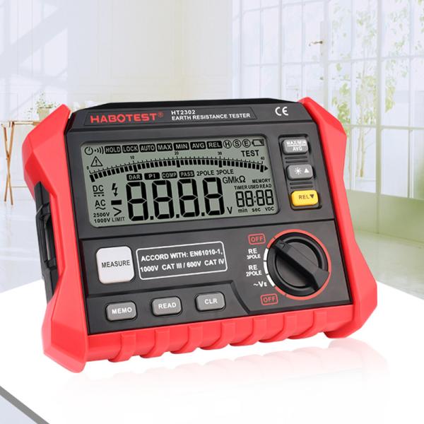 Cheap digital earth resistance tester HABOTEST HT2302 0V - 200V With Analog Bar for sale