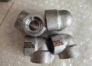 A105 90 Degree CL3000 Forged Pipe Fittings , Carbon Steel Threaded Pipe Fittings