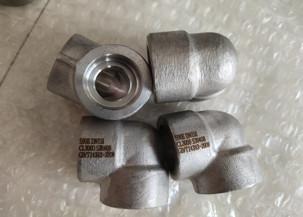 Cheap A105 90 Degree CL3000 Forged Pipe Fittings , Carbon Steel Threaded Pipe Fittings for sale