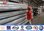 Electrical Concial Tapered Steel Utility Pole , Steel Power Distribution Pole
