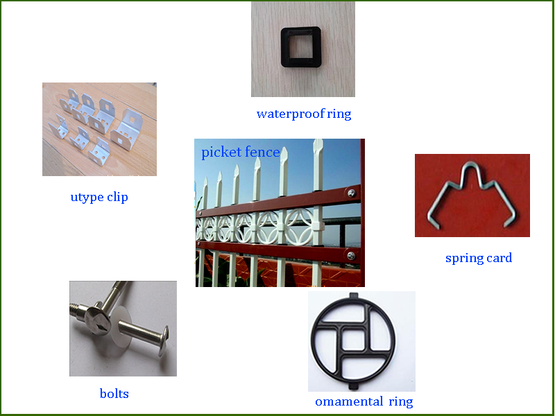 PVC Coated Ornamental Spear Top Security Steel Tubular Fence in Garden, Home, Factory, School, Villa