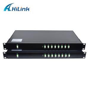 Quality 2x8ch DWDM Mux Demux Module Low PDL 19 Inch 1U Rack Mounted LC APC wholesale