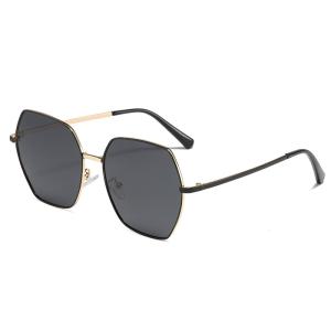 Quality Personalized Polygonal Metal Frame Sunglasses Eye Protection OEM wholesale