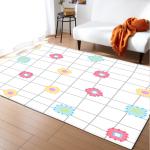 Colorful striped checkered new large carpet supply wholesale feather ins style
