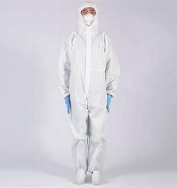 Quality Xxl Disposable Waterproof Disposable White Protective Coveralls Ppe Suit wholesale