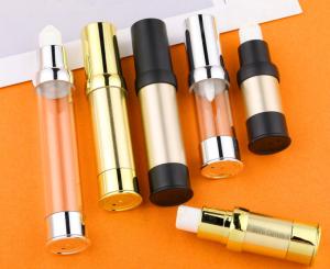 Quality Cylindrical 10ml 15ml 20ml 30ml PP Plastic Airless Pump Bottle with Snap Lotion Pump wholesale