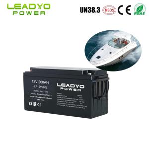 Quality Rechargeable IP66 Lithium ion Marine Battery 12V 200Ah LiFePO4 Deep Cycle Batteries with Smart App wholesale