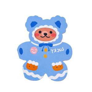 China Instagram Cartoon Bear Birthday Card Creative Cute Matte Lamination on sale