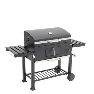 Quality Outdoor Black Iron Steel Trolley Charcoal Grill 167.5*69*108 cm wholesale